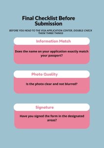 Final checklist before China visa submission